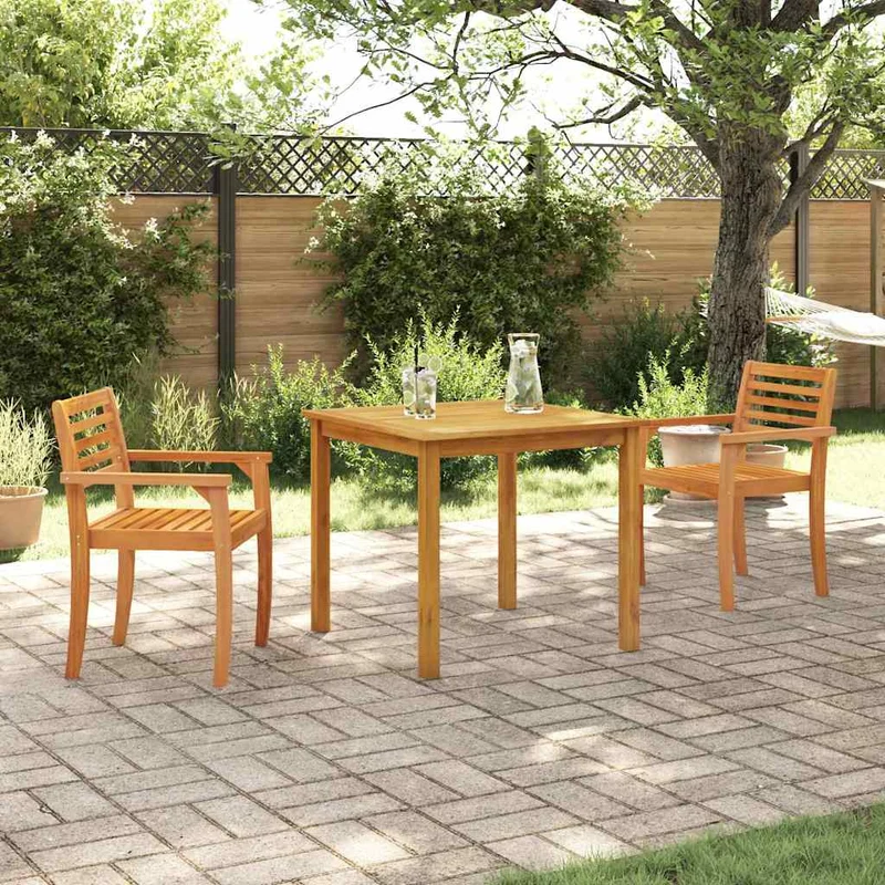 Garden Dining Set 3 pcs Brown Solid Acacia Wood