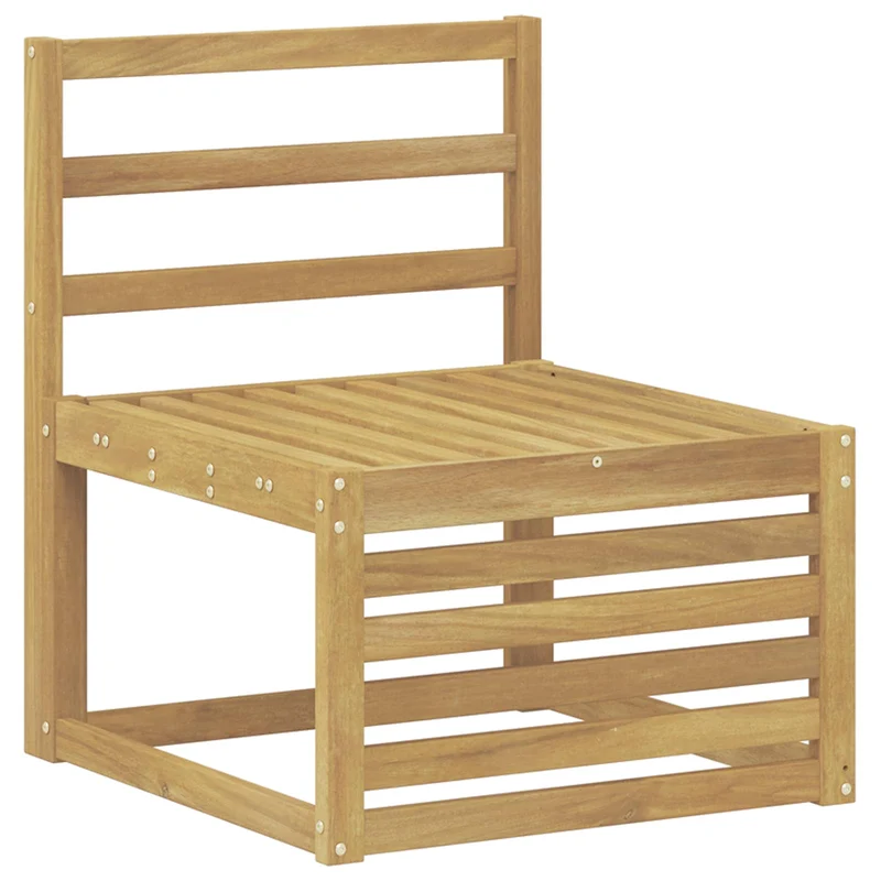 Outdoor Sofa Set 5 pcs White Solid Acacia Wood