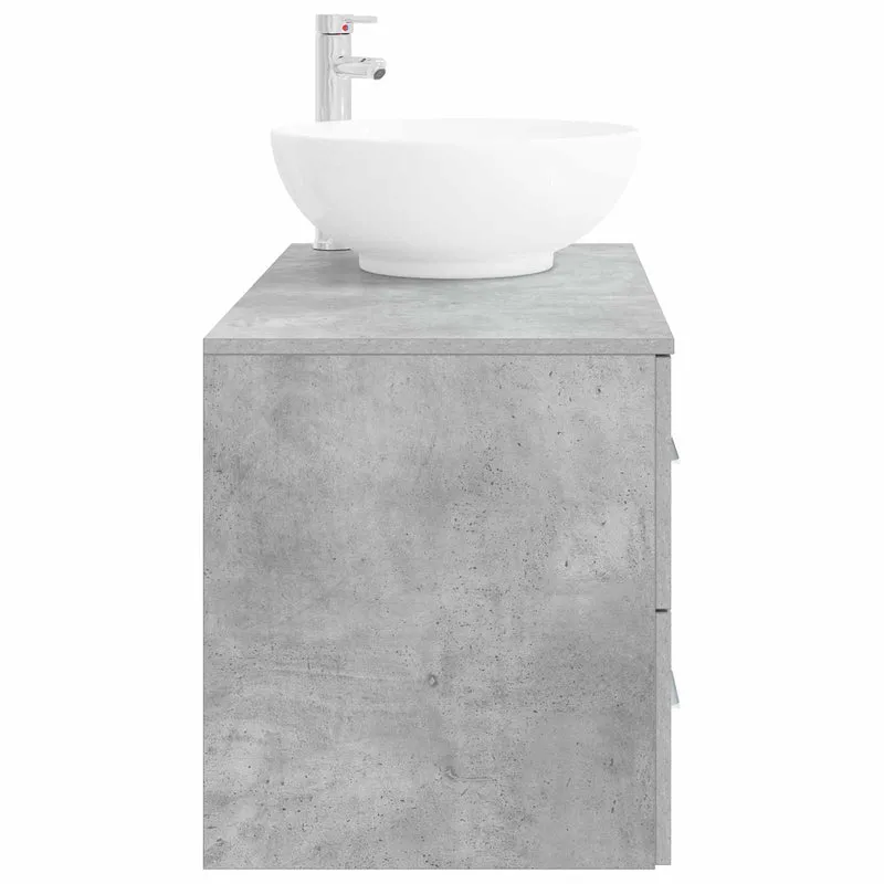 Bathroom Furniture Set 2 pcs Concrete Grey Engineered Wood