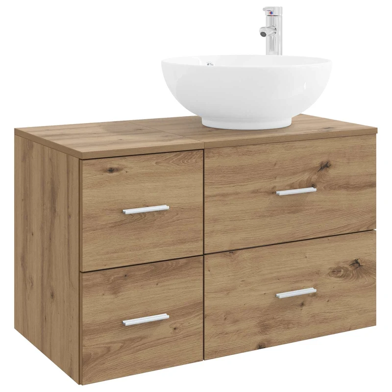 Bathroom Furniture Set 2 pcs Artisan Oak Engineered Wood