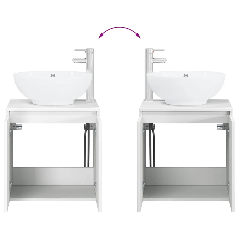 Bathroom Furniture Set 2 pcs White Engineered Wood