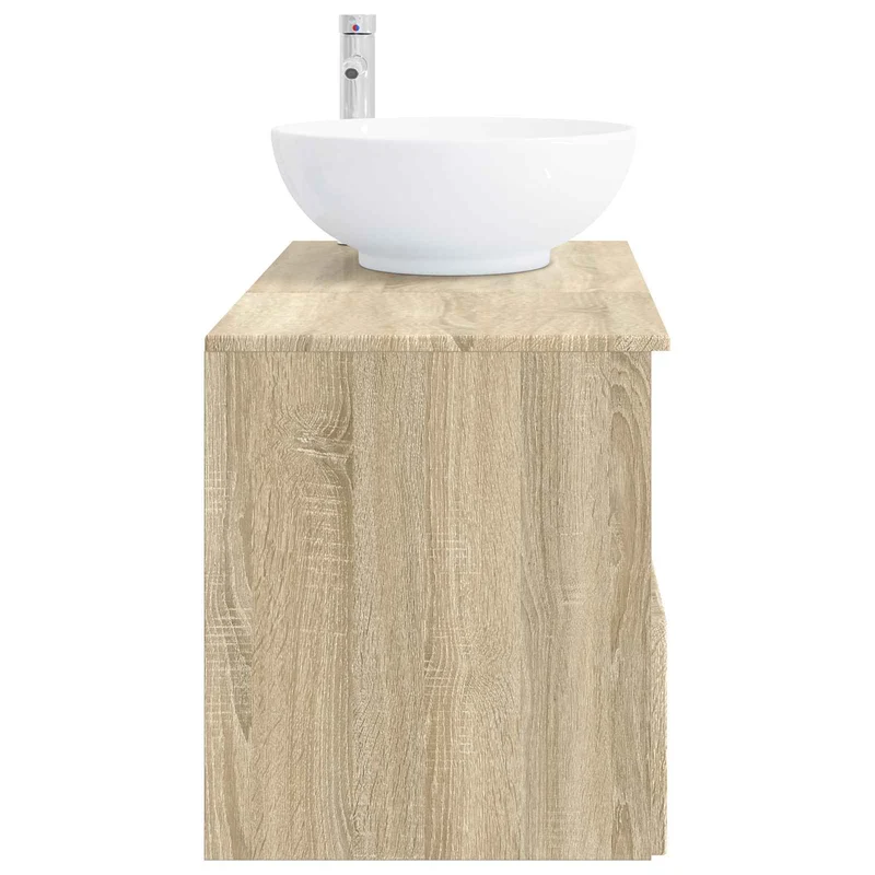 Bathroom Furniture Set 2 pcs Sonoma Oak Engineered Wood