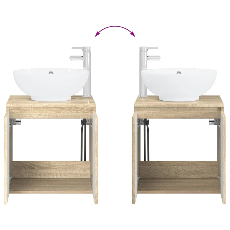 Bathroom Furniture Set 2 pcs Sonoma Oak Engineered Wood