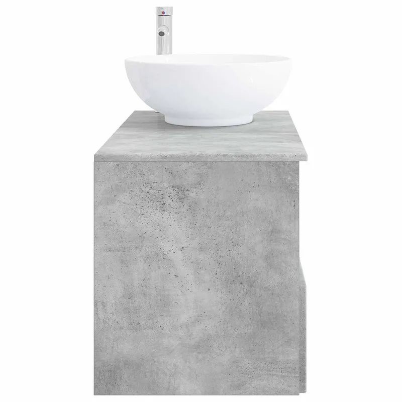 Bathroom Furniture Set 2 pcs Concrete Grey Engineered Wood