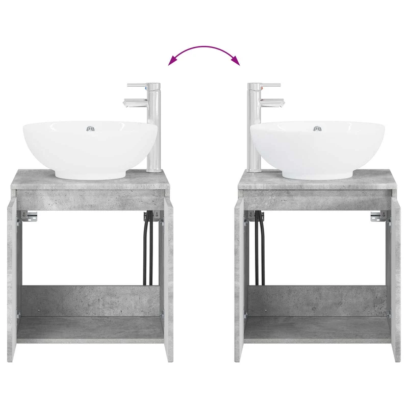 Bathroom Furniture Set 2 pcs Concrete Grey Engineered Wood