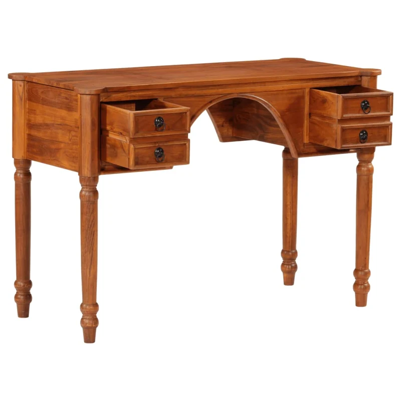 Desk with Drawers 110x50x76 cm Solid Wood Acacia