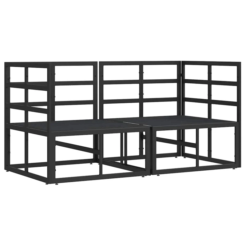 2 pcs Outdoor Furniture Metal Black and Anthracite