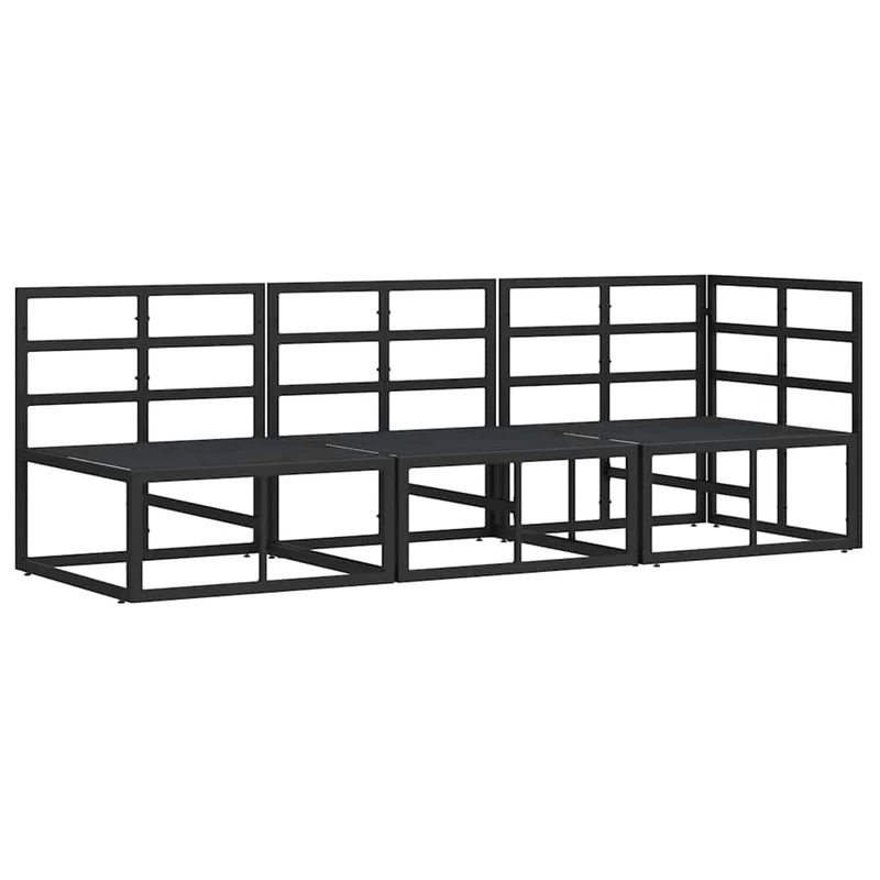 3 pcs Outdoor Furniture Metal Black and Anthracite
