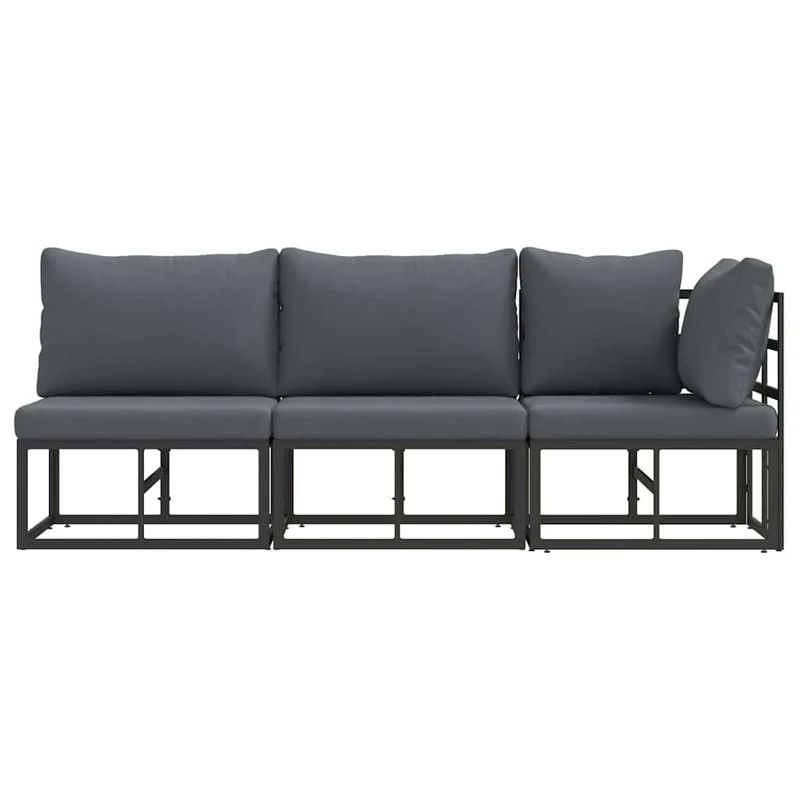 3 pcs Outdoor Furniture Metal Black and Anthracite