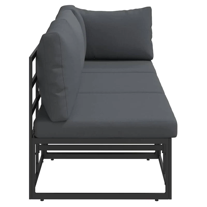 3 pcs Outdoor Furniture Metal Black and Anthracite