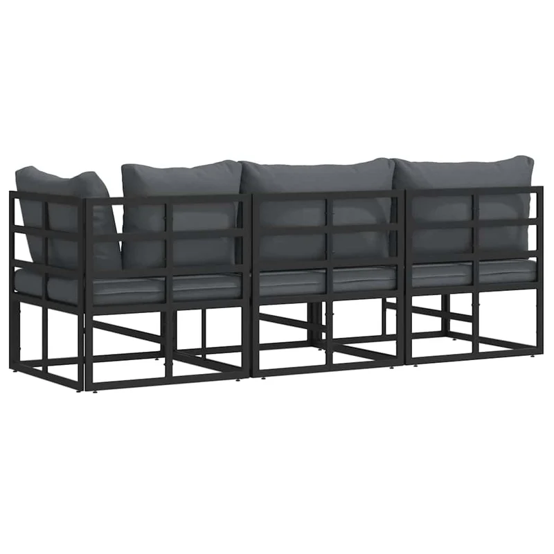 3 pcs Outdoor Furniture Metal Black and Anthracite