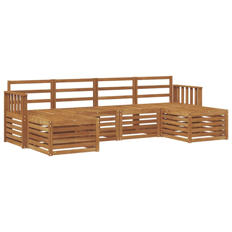 Outdoor Sofa Set 6 pcs Natural