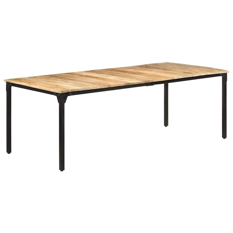 321977 vidaXL Dining Table 220x100x76 cm Rough Mango Wood