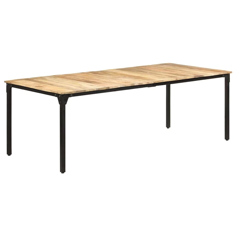 321977 vidaXL Dining Table 220x100x76 cm Rough Mango Wood