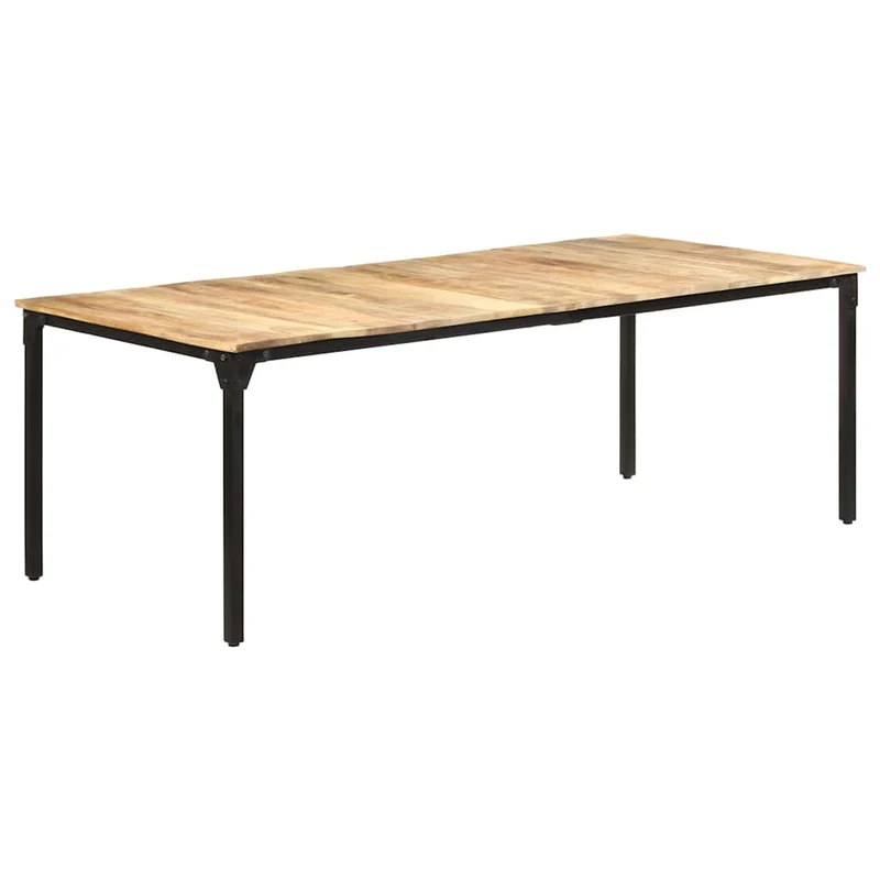 321977 vidaXL Dining Table 220x100x76 cm Rough Mango Wood