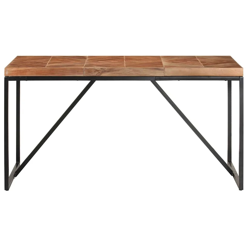 323548 vidaXL Dining Table 140x70x76 cm Solid Acacia and Mango Wood