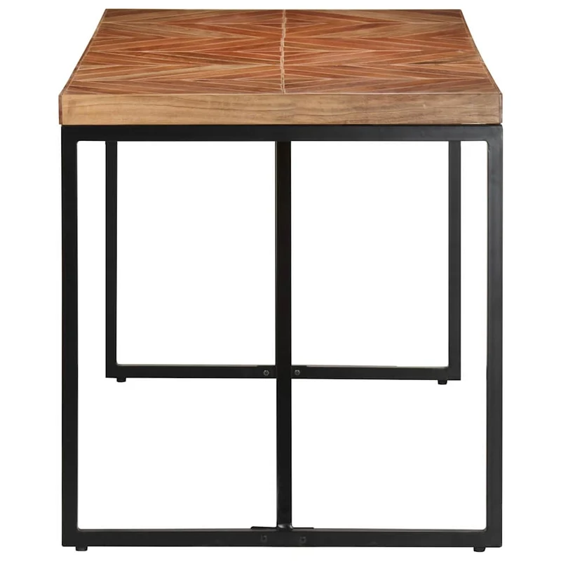 323548 vidaXL Dining Table 140x70x76 cm Solid Acacia and Mango Wood