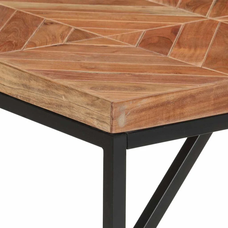 323548 vidaXL Dining Table 140x70x76 cm Solid Acacia and Mango Wood