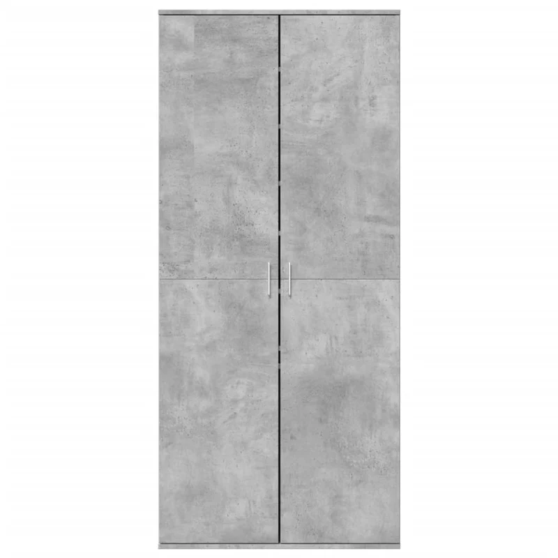Shoe Cabinet Concrete Grey 80x39x178 cm Engineered Wood