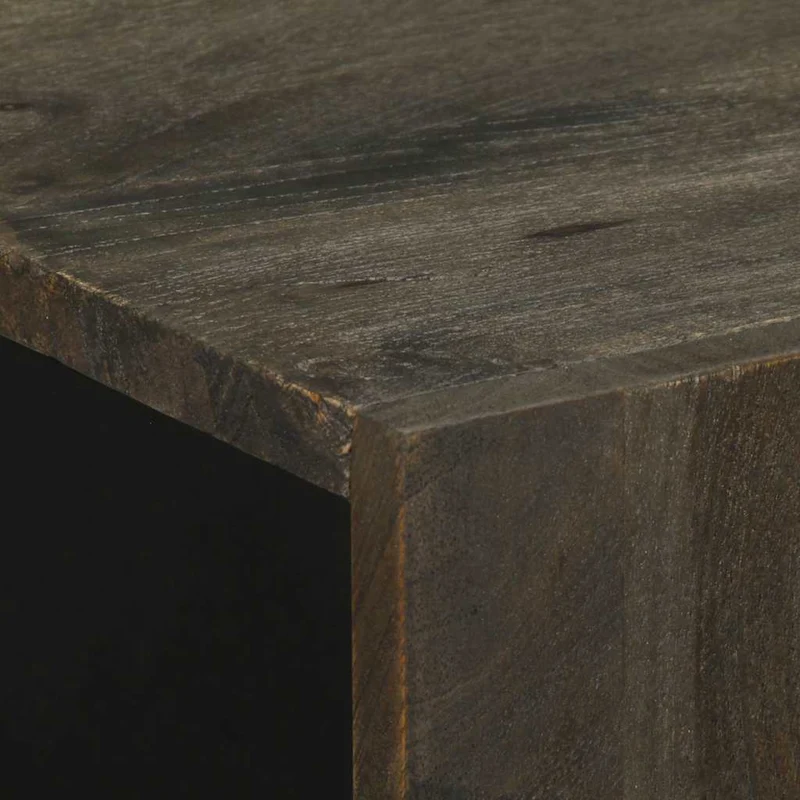 3 Piece Sideboards Black 60x33x75 cm Solid Wood Mango