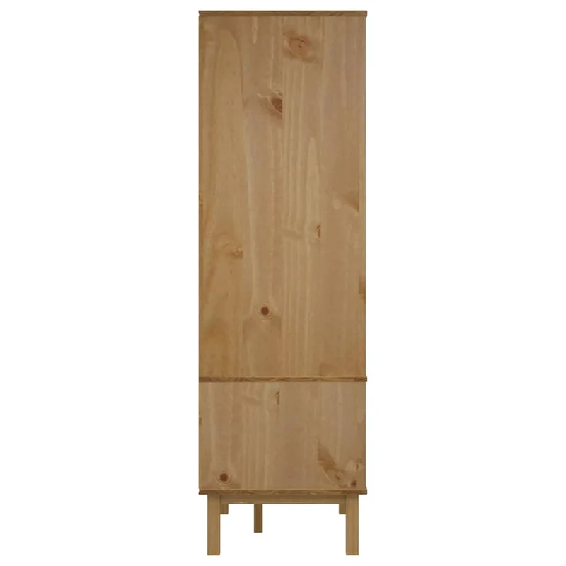 Wardrobe "OTTA" Brown and White 76,5x53x172 cm Solid Wood Pine
