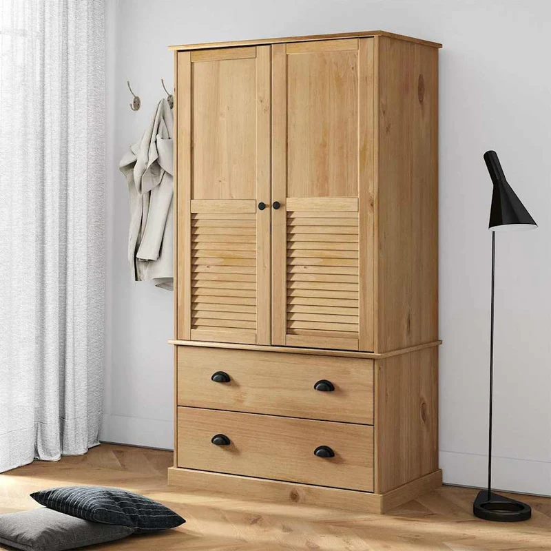 Wardrobe "VIGO" 90x55x170 cm Solid Wood Pine