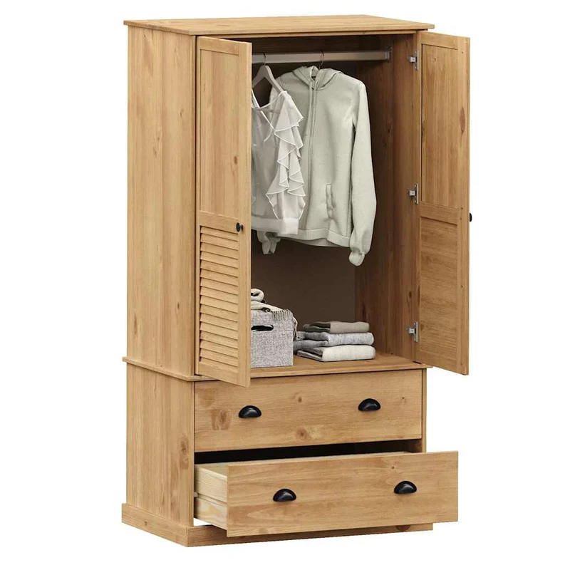 Wardrobe "VIGO" 90x55x170 cm Solid Wood Pine