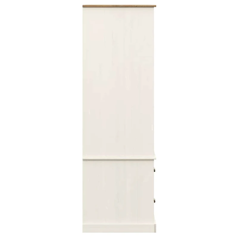 Wardrobe "VIGO" White 90x55x170 cm Solid Wood Pine