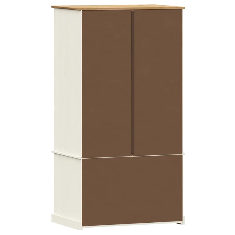 Wardrobe "VIGO" White 90x55x170 cm Solid Wood Pine