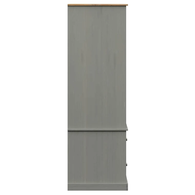 Wardrobe "VIGO" Grey 90x55x170 cm Solid Wood Pine