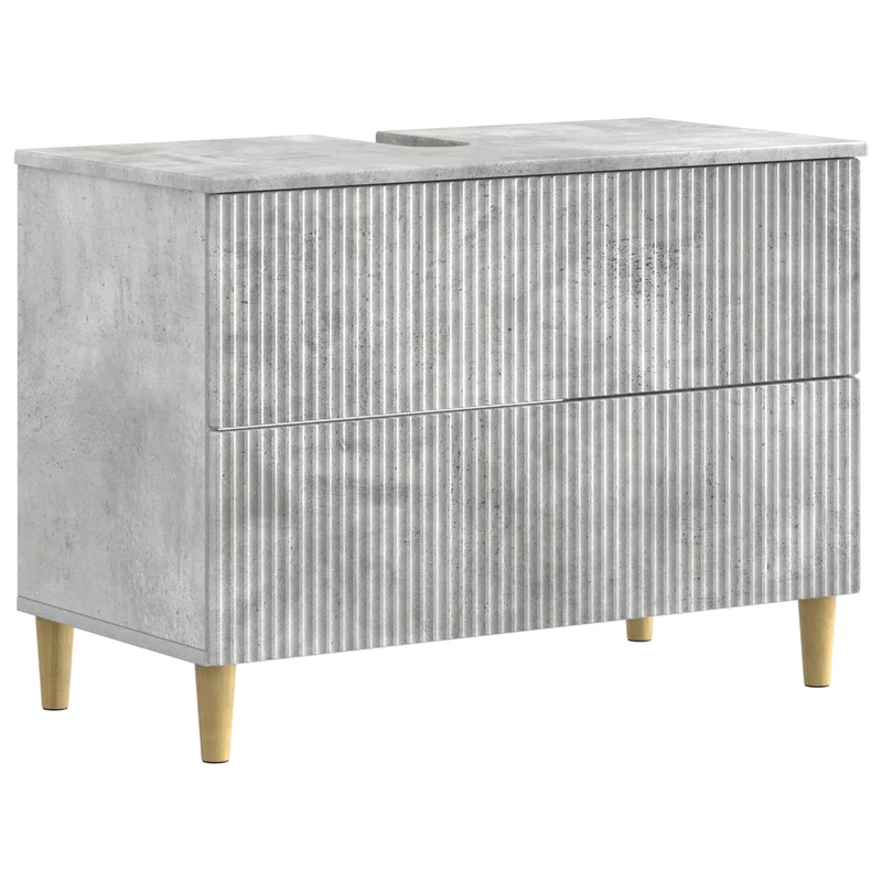 4 Piece Bathroom Cabinet Set ARNHEM Concrete Grey