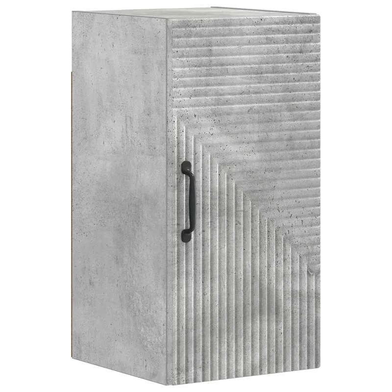 4 Piece Bathroom Cabinet Set HAARLEM Concrete Grey