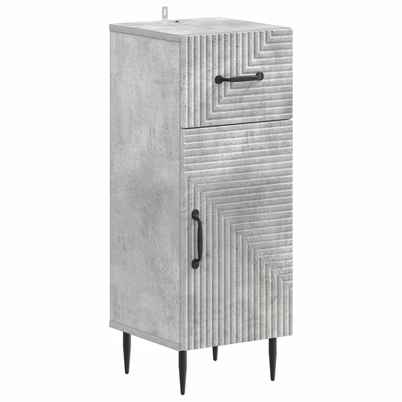 4 Piece Bathroom Cabinet Set HAARLEM Concrete Grey