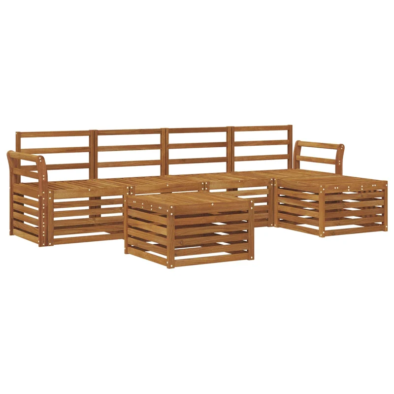 Outdoor Sofa Set 6 pcs Natural