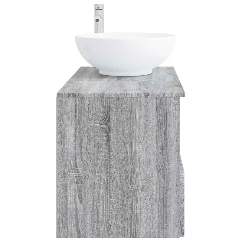 Bathroom Furniture Set 2 pcs Grey Sonoma Engineered Wood