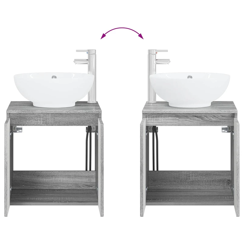 Bathroom Furniture Set 2 pcs Grey Sonoma Engineered Wood