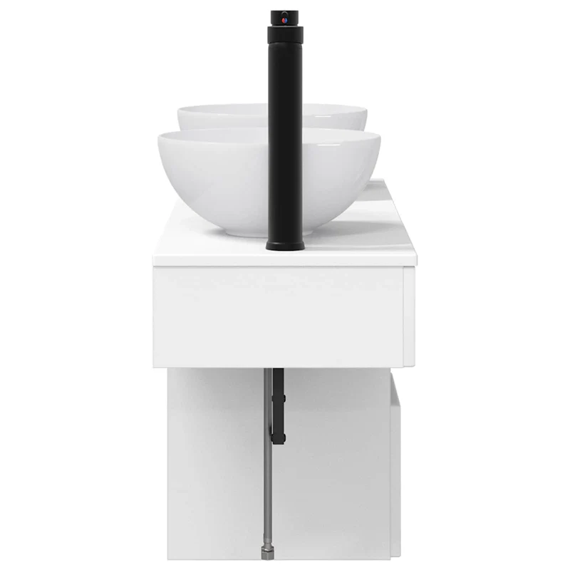 Bathroom Furniture Set 3 pcs White Engineered Wood