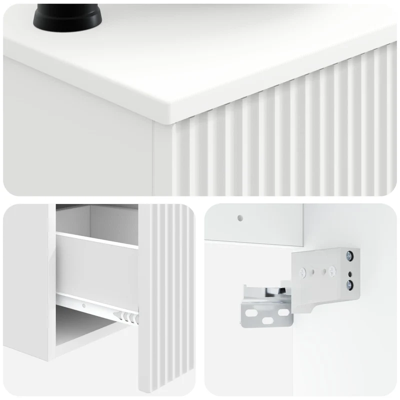 Bathroom Furniture Set 3 pcs White Engineered Wood
