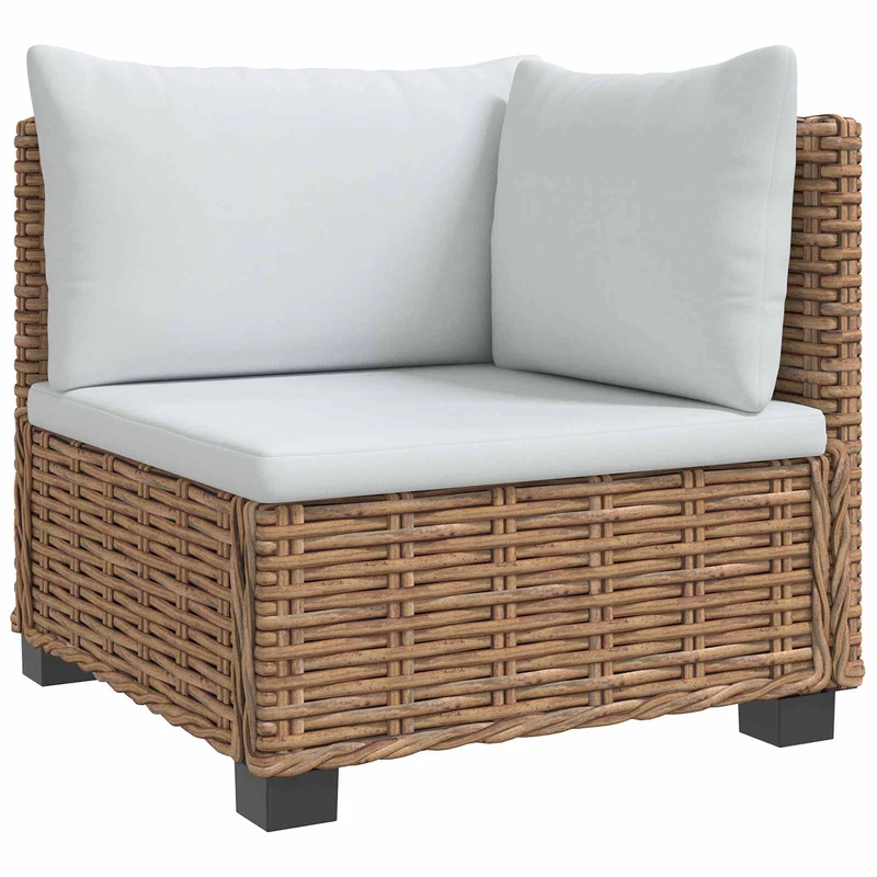 2 pcs Rattan Lounge Set with Cushions GENDT Natural Rattan