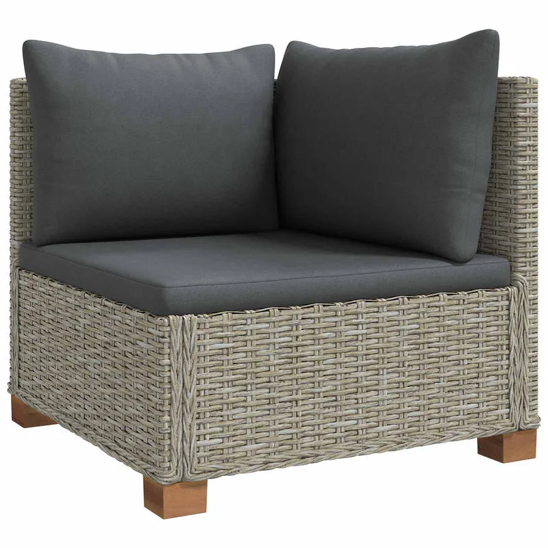 2 pcs Rattan Lounge Set with Cushions GENDT Natural Rattan