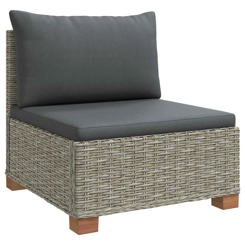 2 pcs Rattan Lounge Set with Cushions GENDT Natural Rattan