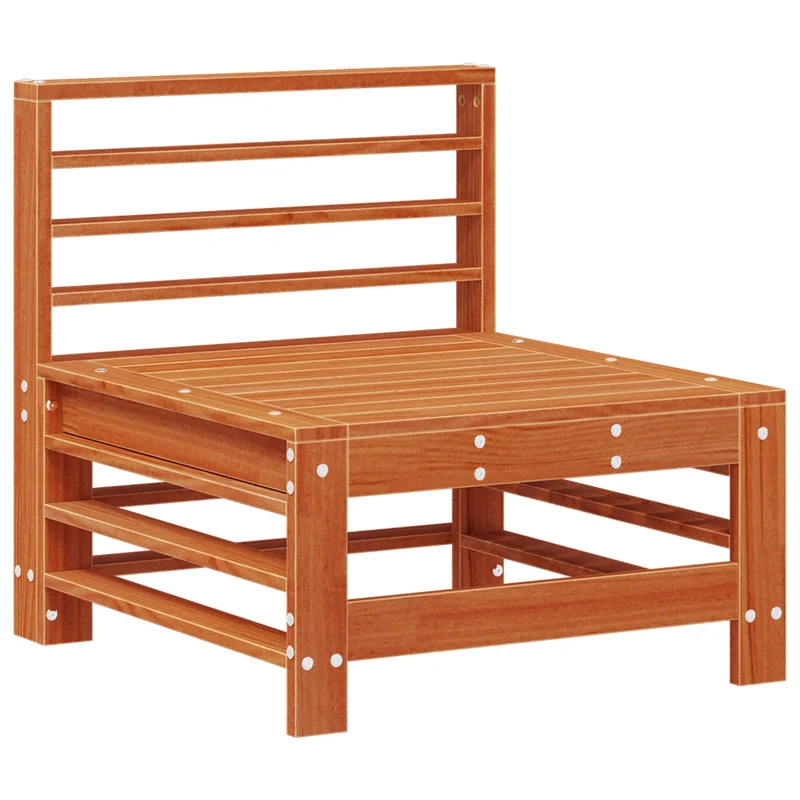 Sectional Sofa Units 3 Piece Wax Brown Solid Pine Wood