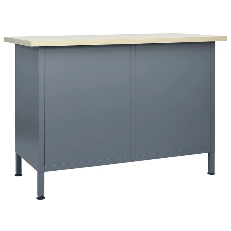145346 vidaXL Workbench Black 120x60x85 cm Steel