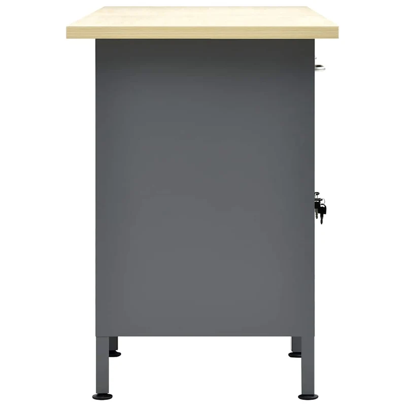 145348 vidaXL Workbench Black 160x60x85 cm Steel