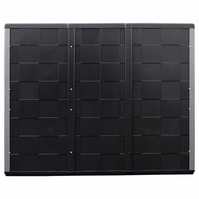 Garden Storage Cabinet Grey and Black 102x37x84 cm PP