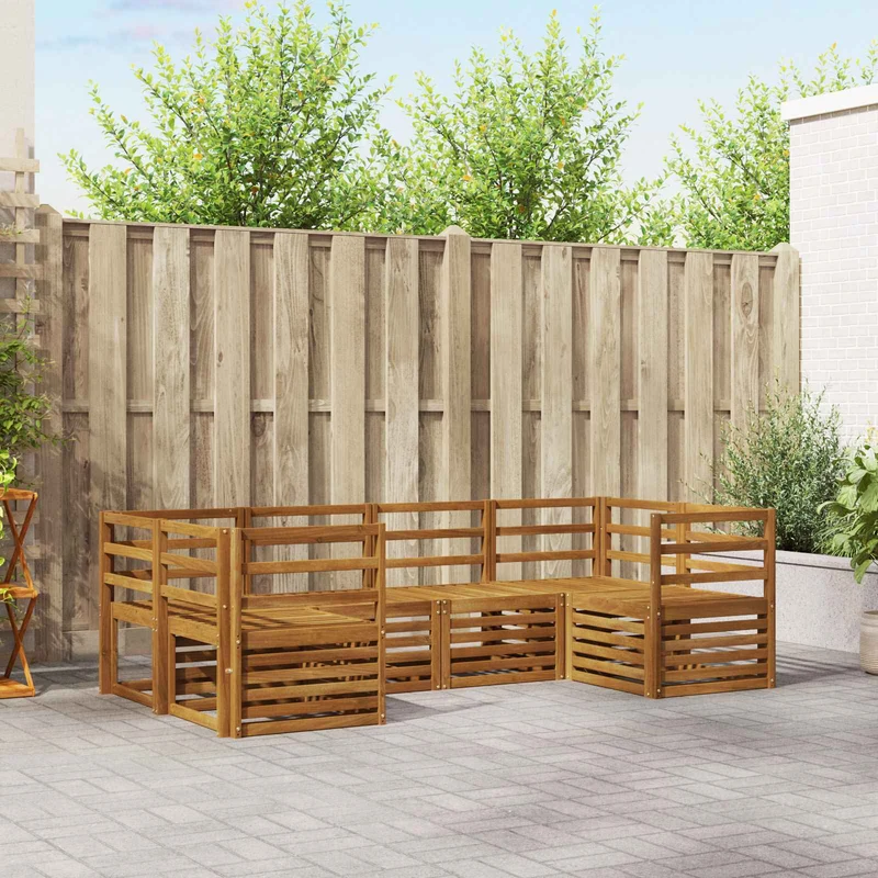 Outdoor Sofa Set 6 pcs Natural