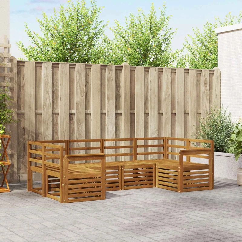 Outdoor Sofa Set 6 pcs Natural