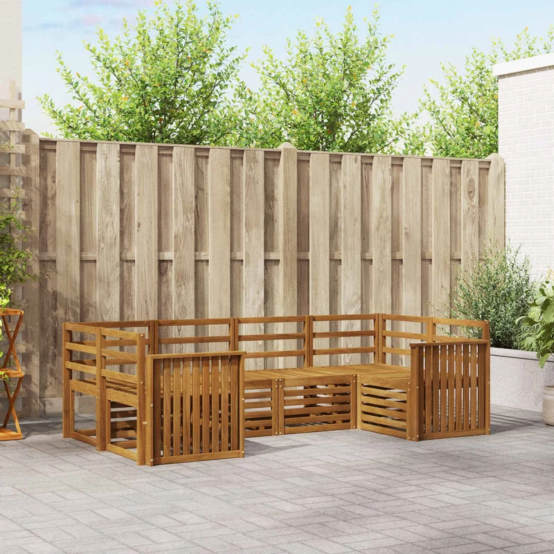 Outdoor Sofa Set 6 pcs Natural