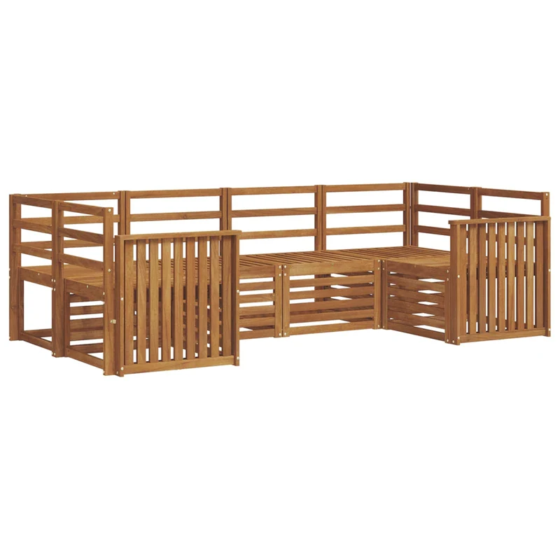 Outdoor Sofa Set 6 pcs Natural