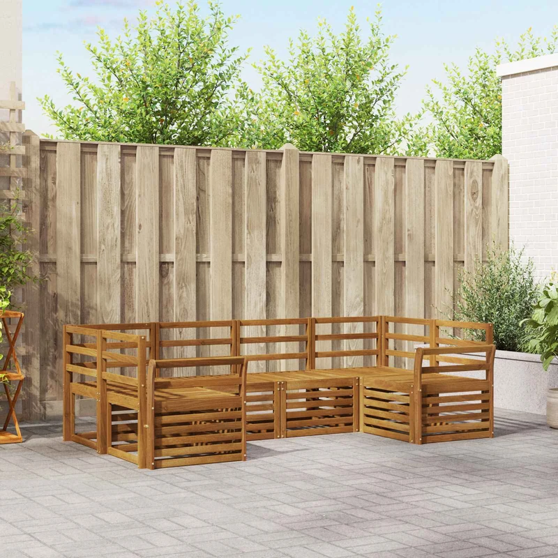 Outdoor Sofa Set 6 pcs Natural